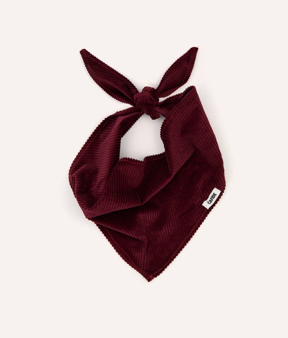 Bandana Martine - Velours Côtelé Bordeaux
