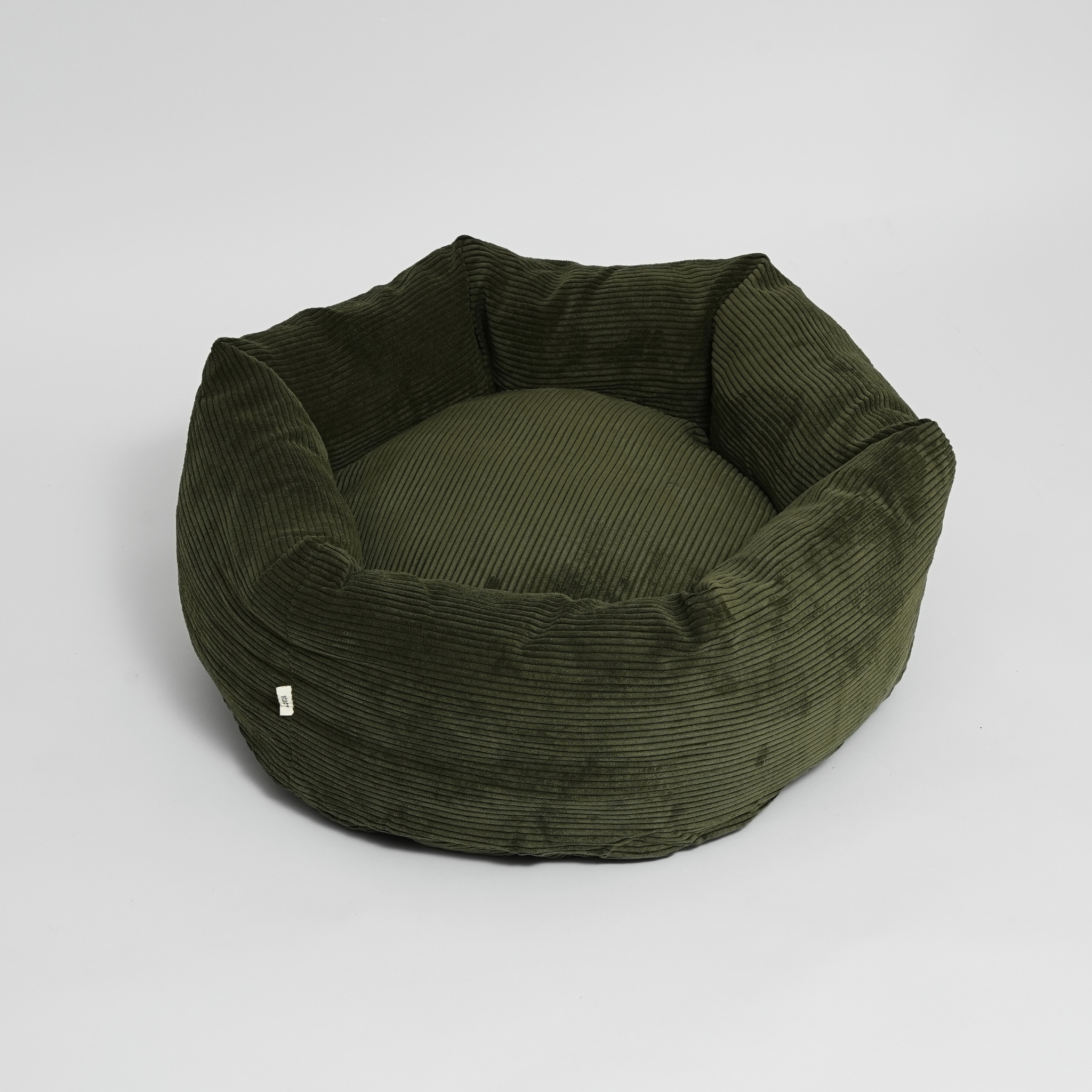 Panier pour chien Luna - Velours côtelé vert
