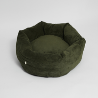 Panier pour chien Luna - Velours côtelé vert
