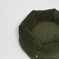 Panier pour chien Luna - Velours côtelé vert