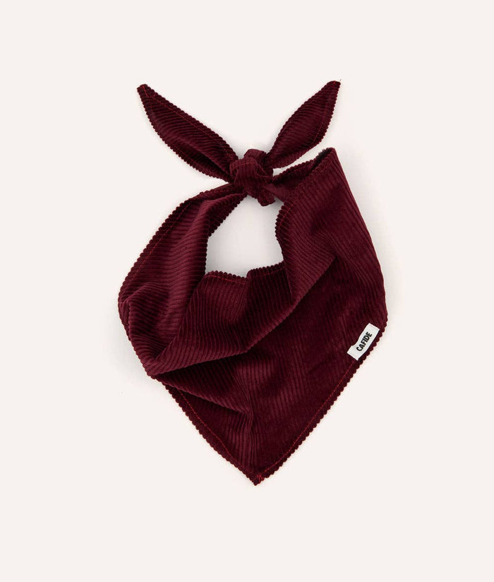 Bandana Martine - Velours Côtelé Bordeaux