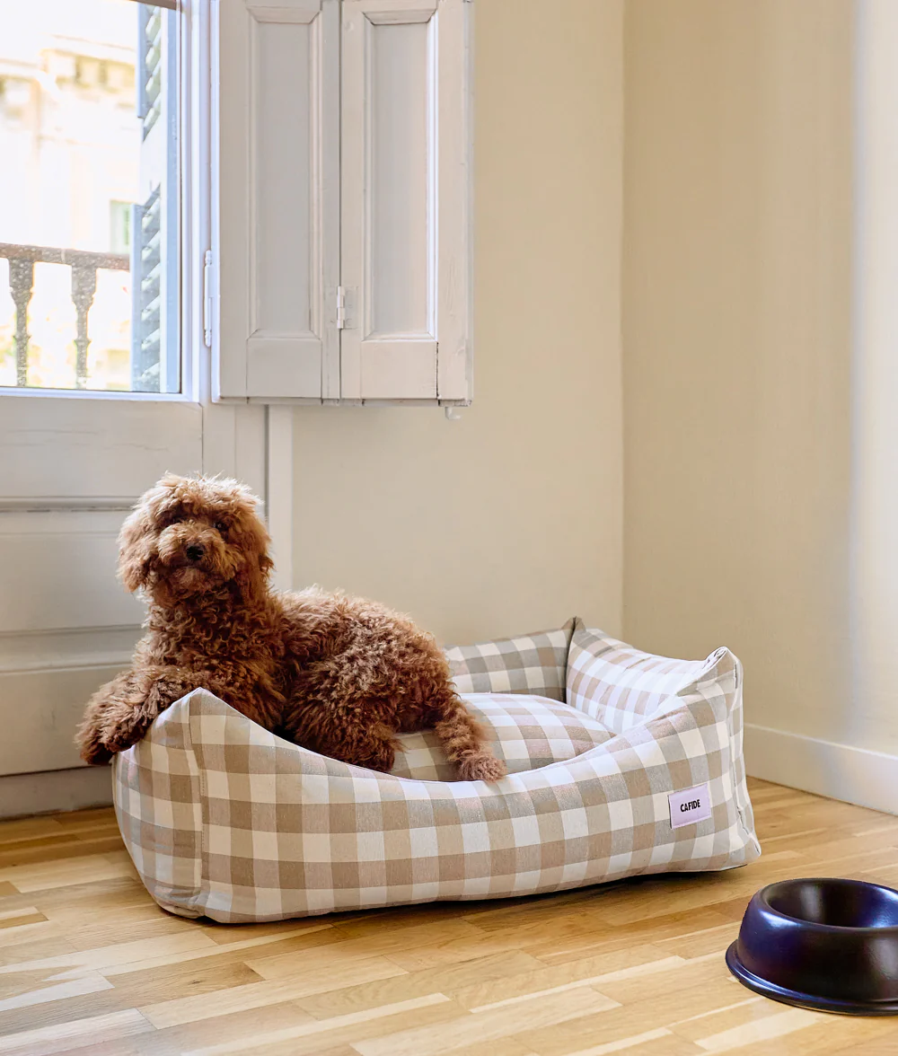 Panier Vicky - Lit pour chien Vichy Beige