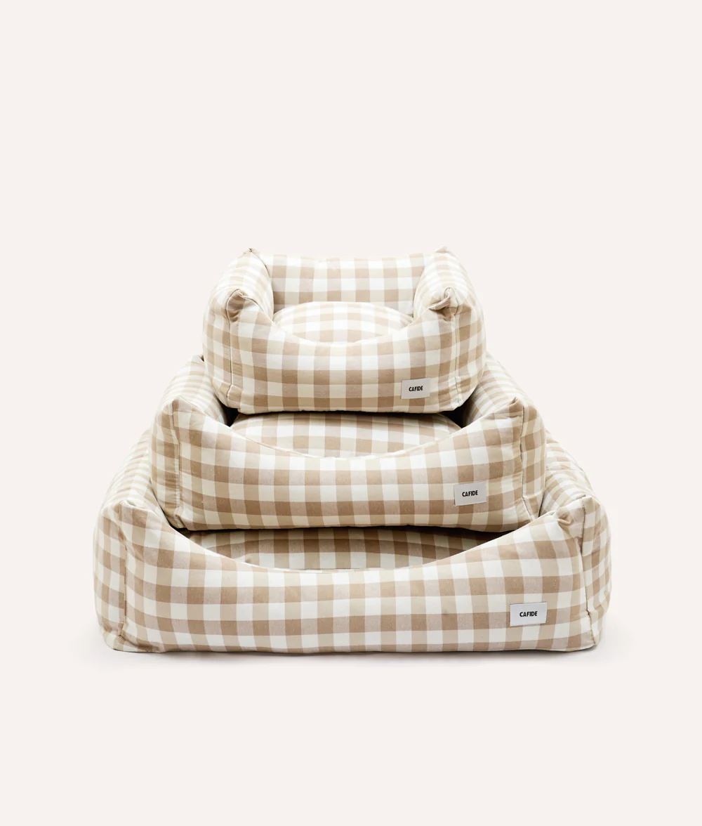 Panier Vicky - Lit pour chien Vichy Beige